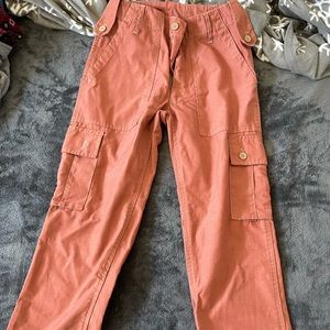 Orange cargo pants